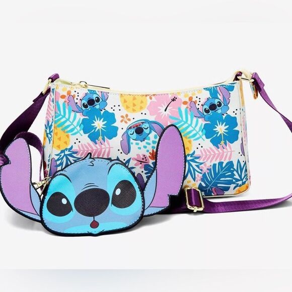 Disney Lilo and stitch Bioworld Contemporary Multicolor purse NWT in packaging - Picture 1 of 6